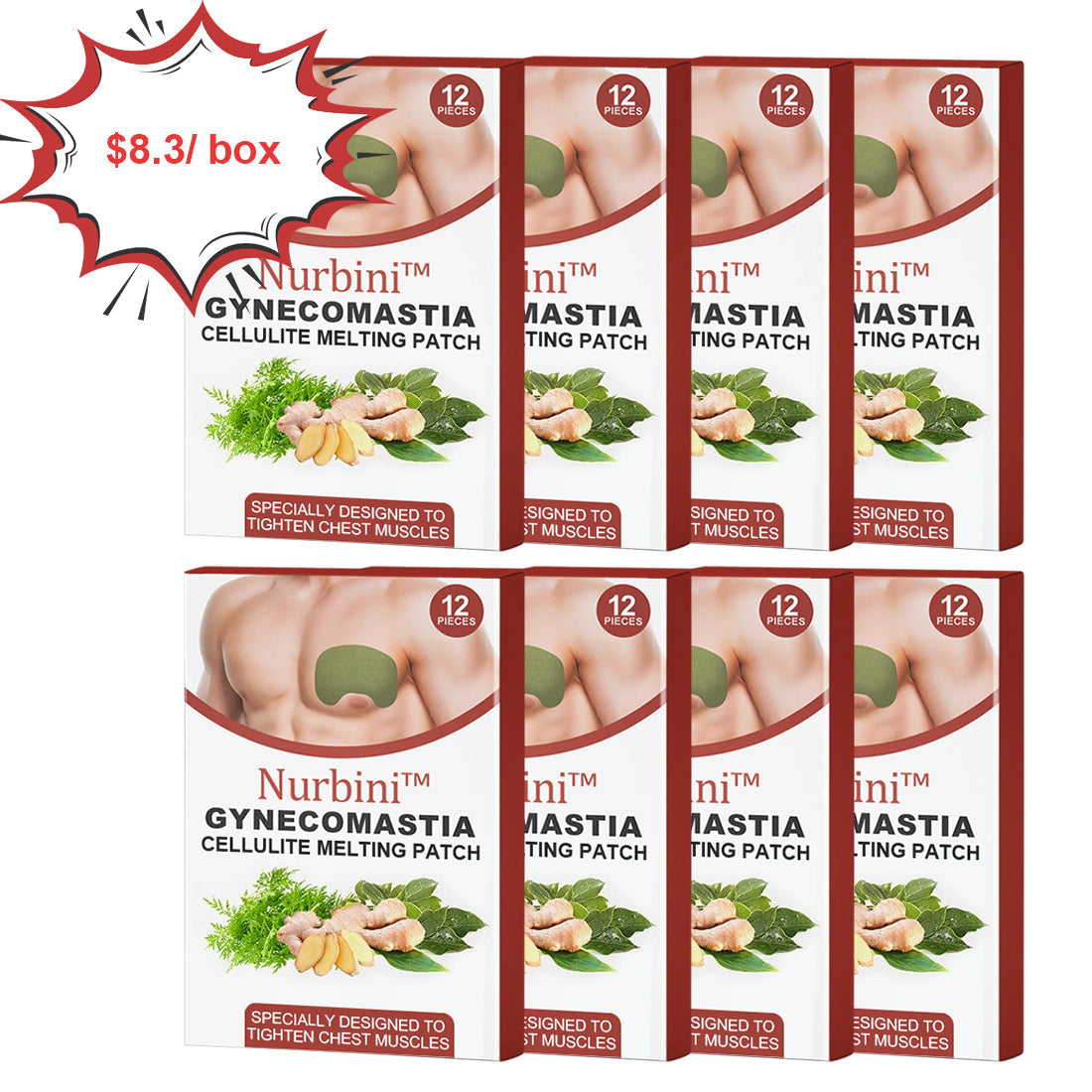 💪🌟 Nurbini™ Gynecomastia & Cellulite Reduction Patches ✨💪