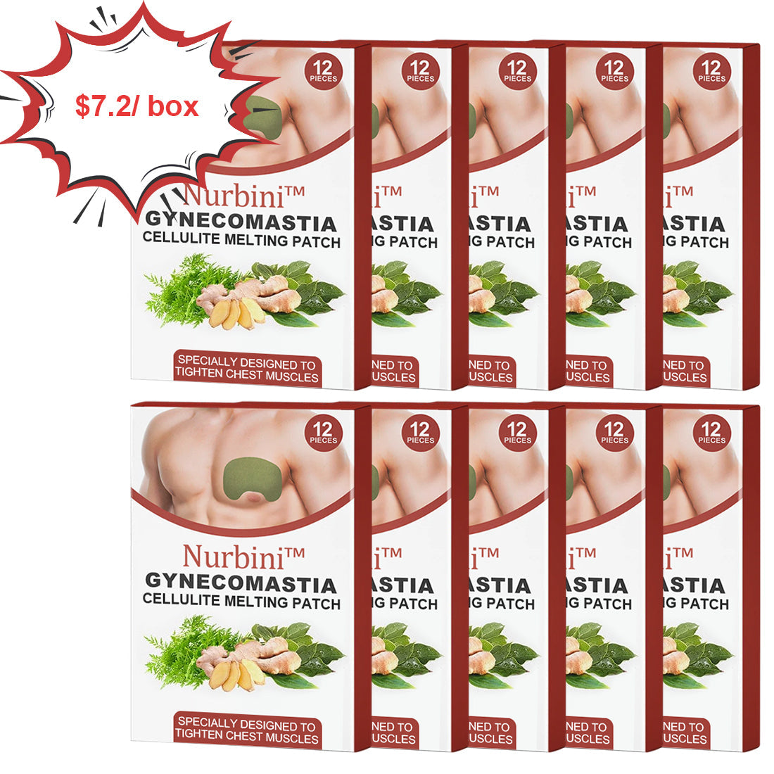💪🌟 Nurbini™ Gynecomastia & Cellulite Reduction Patches ✨💪