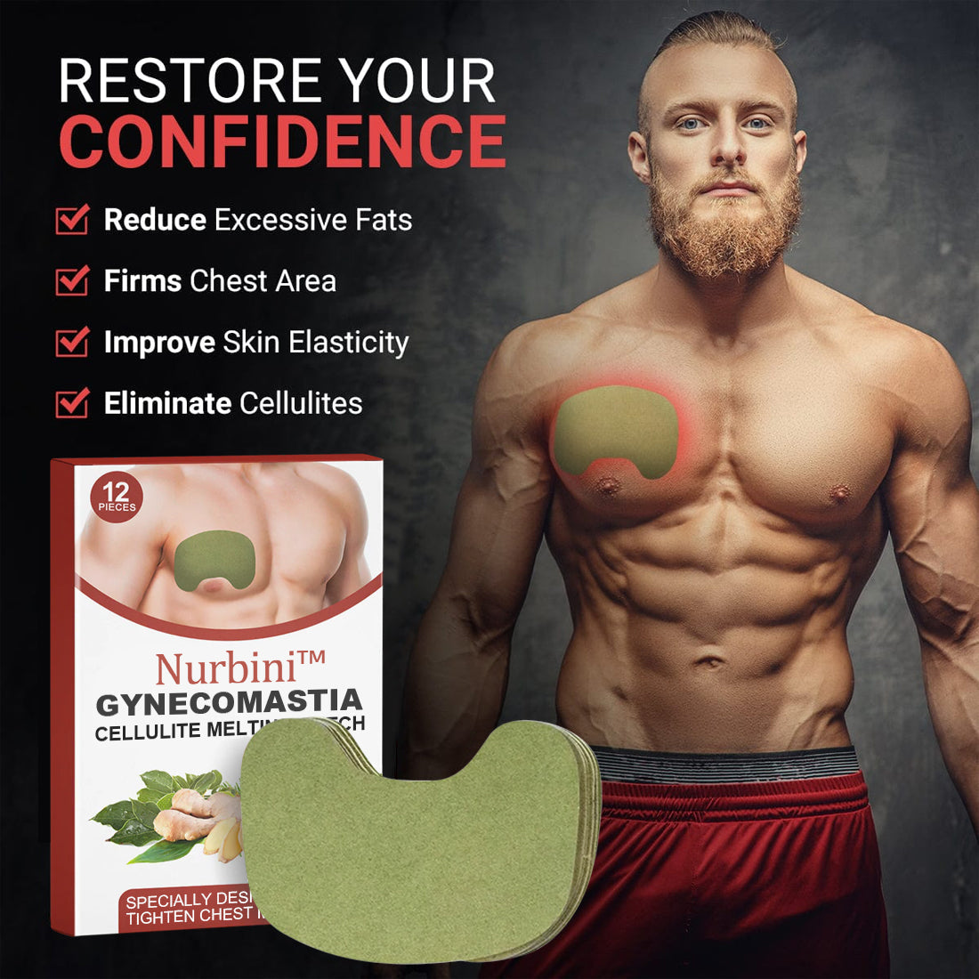 💪🌟 Nurbini™ Gynecomastia & Cellulite Reduction Patches ✨💪