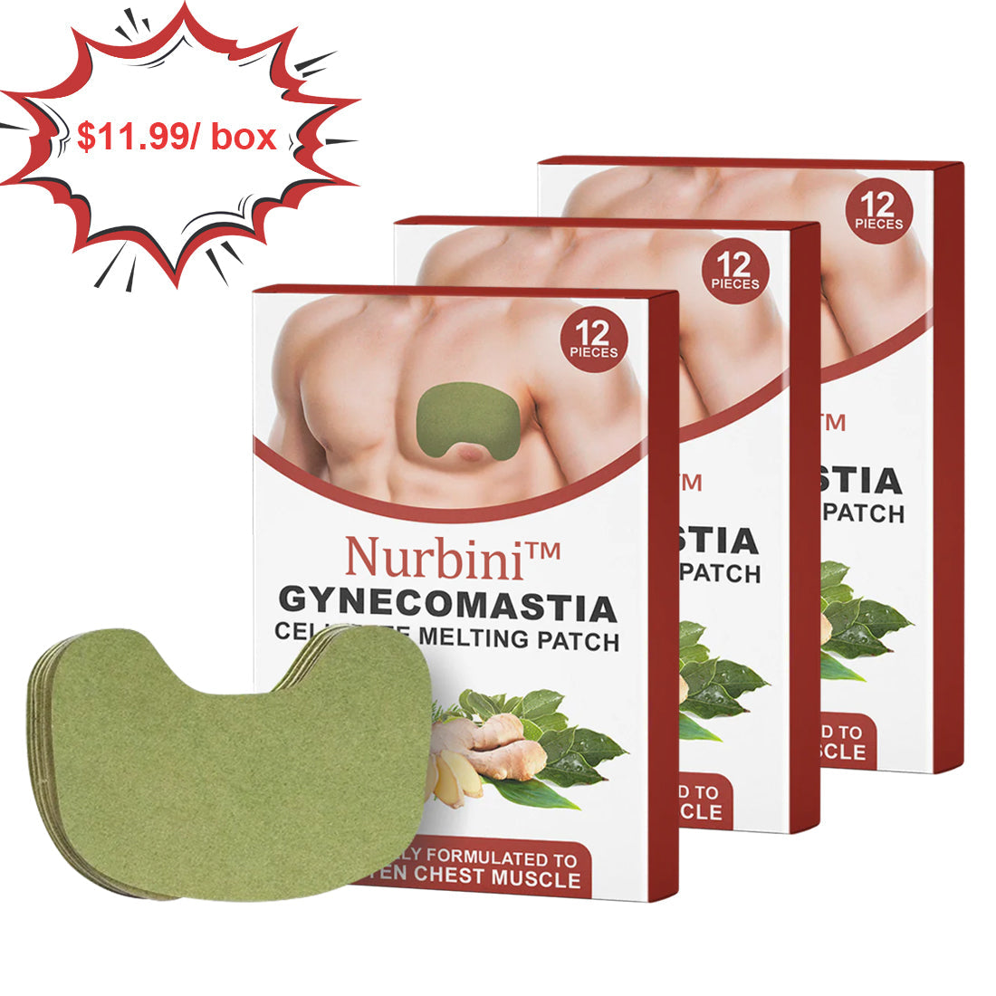 💪🌟 Nurbini™ Gynecomastia & Cellulite Reduction Patches ✨💪