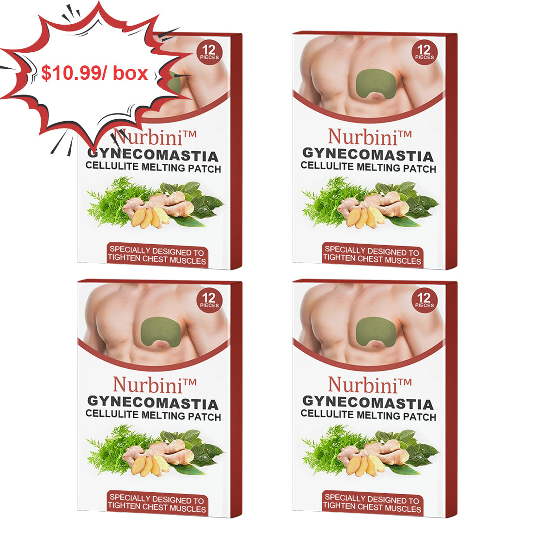 💪🌟 Nurbini™ Gynecomastia & Cellulite Reduction Patches ✨💪