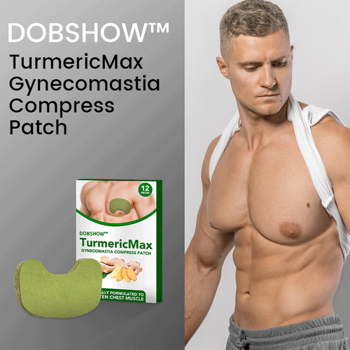 Dobshow™ TurmericMax Gynecomastia Compress Patch🍃Chest Slimming & Firming💪