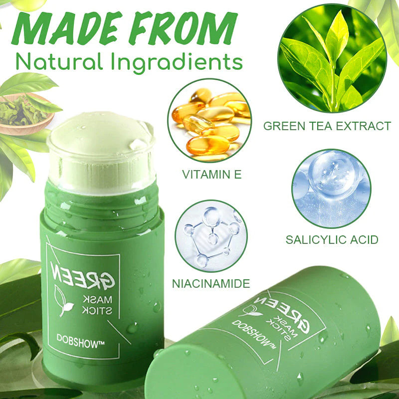 Dobshow⢠Green Tea Clay Mask Stick For Oil Control, Blackhead Reduction, and Pore Minimization