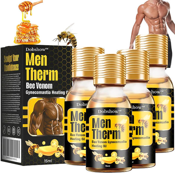 🐝 Dobshow™ MenTherm  Bee Venom Gynecomastia Suppression Oil 🌿 Safe, Effective, and Doctor-Recommended! 🔥🔥🔥