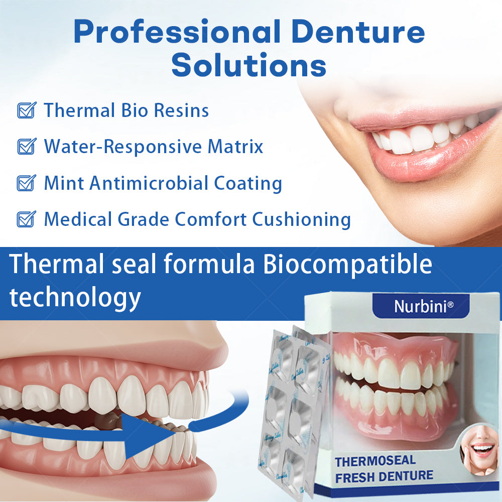 𝐍𝐮𝐫𝐛𝐢𝐧𝐢® 𝐓𝐡𝐞𝐫𝐦𝐨𝐒𝐞𝐚𝐥 𝐅𝐫𝐞𝐬𝐡 𝐃𝐞𝐧𝐭𝐮𝐫𝐞- ✅ Clinically proven to completely solve denture slippage and discomfort