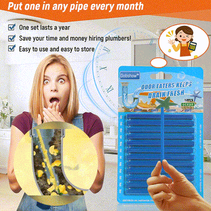 (✨Hot Sale Now) Dobshow™ 12/set Pipe Cleaning Sticks Oil Decontamination Kitchen Toilet Bathtub Drain Cleaneer